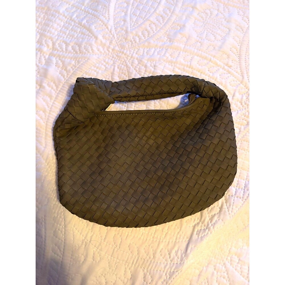 Dark Green Melie Bianca Woven Knot Mini Bag